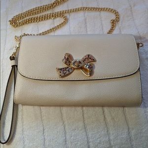 Coach Jeweled Bow Turnlock CrossBody Purse